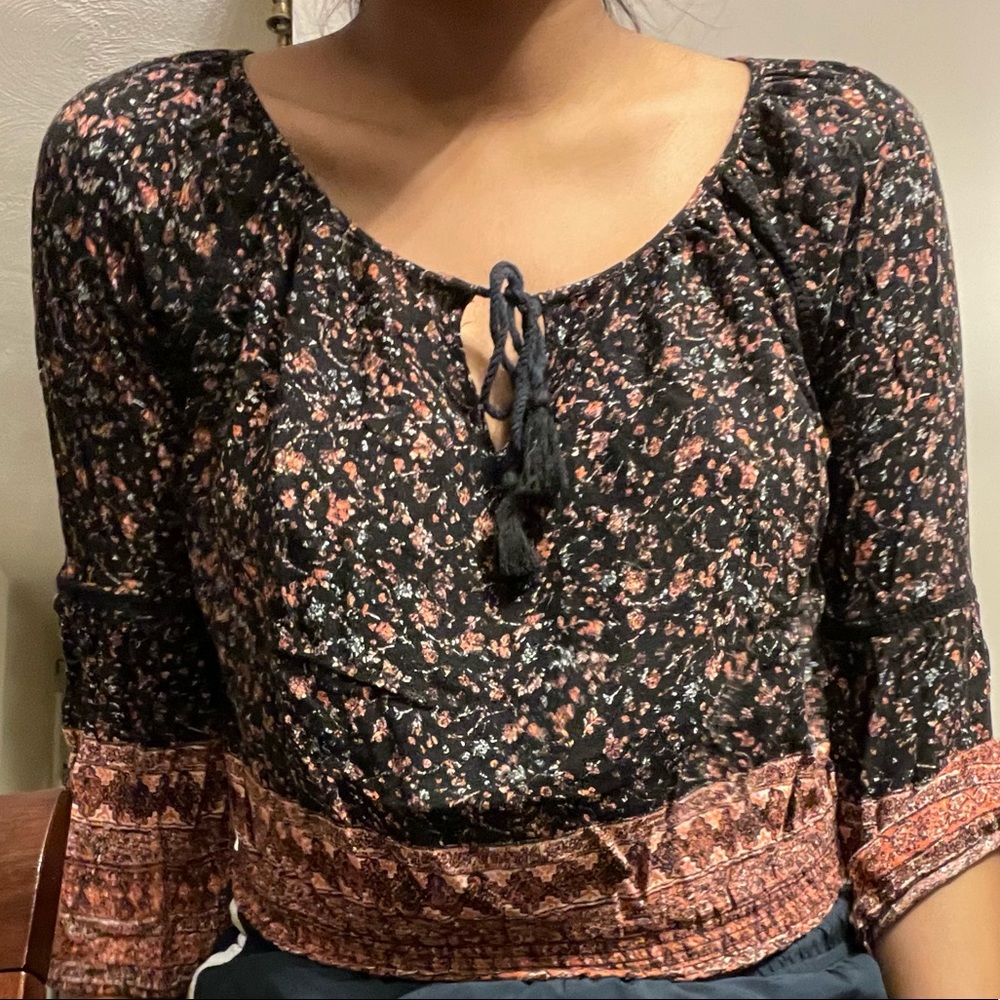 patterned forever 21 blouse